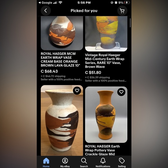 Midcentury Royal Haeger Modernist Orange Brown White Earth Wrap Pottery - Picture 9 of 9